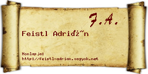 Feistl Adrián névjegykártya